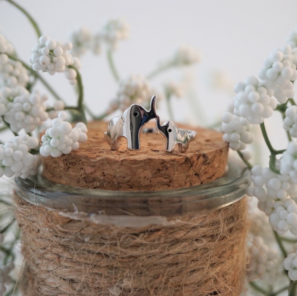 925 Sterling Silver Elephant Ring